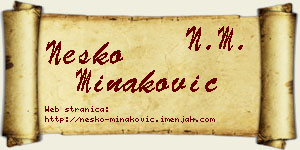 Neško Minaković vizit kartica